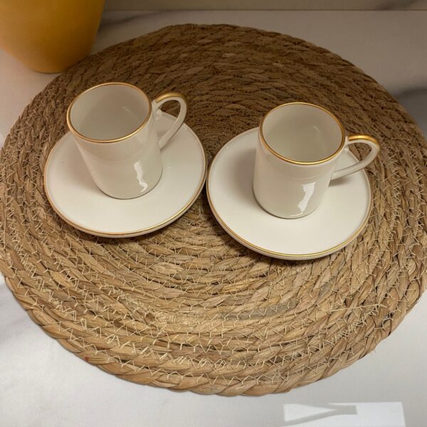 Eng Marella Porselen 2Li Kahve Fincan Takımı 85 ml Gold
