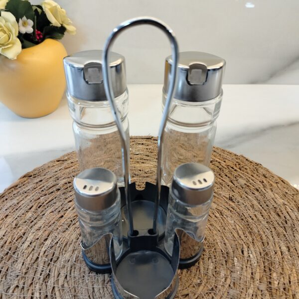 Md METAL YAĞLIK & TUZLUK SETİ 4 PARÇA