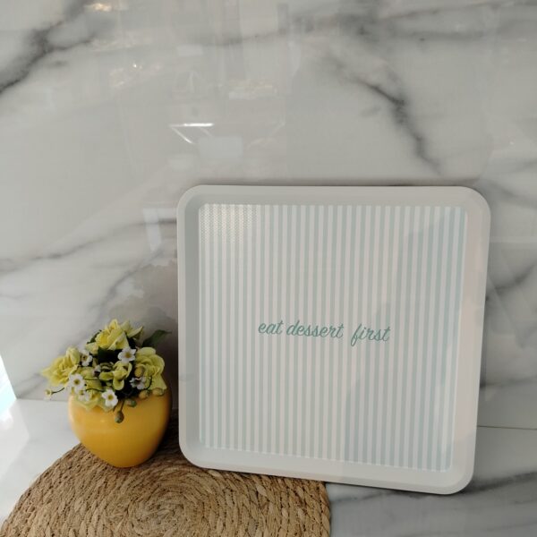 md mint yeşili vagony kare tepsi