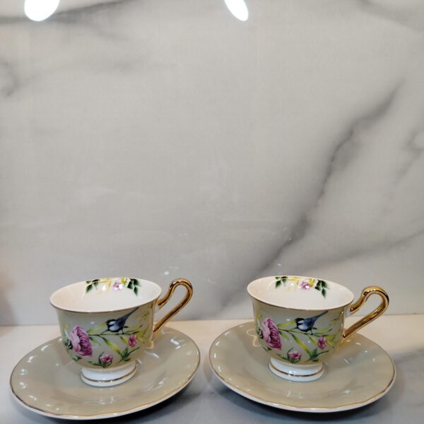 Vanilla New Bone China Kahve Fincanı 2 Kişilik Ekru