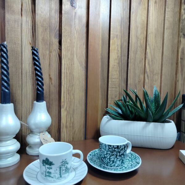 Dear Porselen 2'li Kahve Fincan Takımı 80 Ml Koyu Yeşil